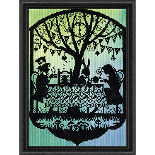 Bothy Threads Mad Hatter's Tea Party Kit & Frame Counted Cross-Stitch Kit