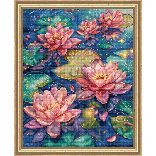 Letistitch Water Lily Kit & Frame Counted Cross-Stitch Kit