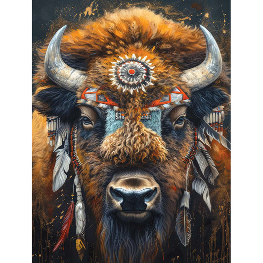 SunsOut Native American Bison Jigsaw Puzzle