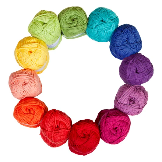 Village Yarn Craft Cotton Colorwheel Yarn Pack