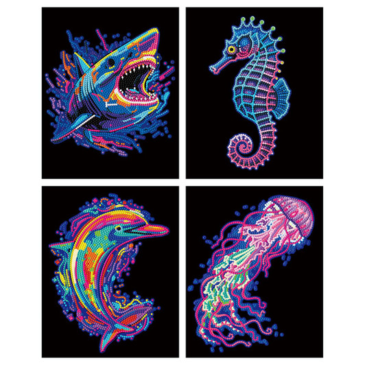 Diamond Dotz Neon Flock Sea Life Diamond Painting