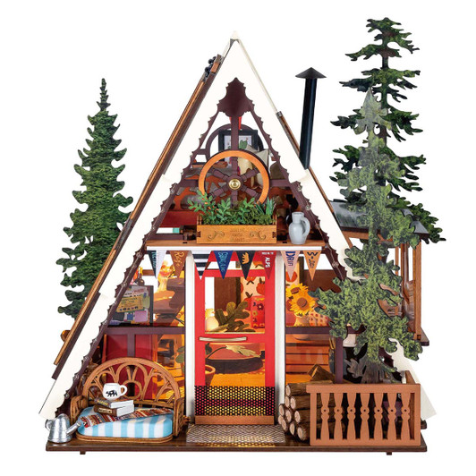 Robotime A-Frame Cabin Miniature House Model - Wood