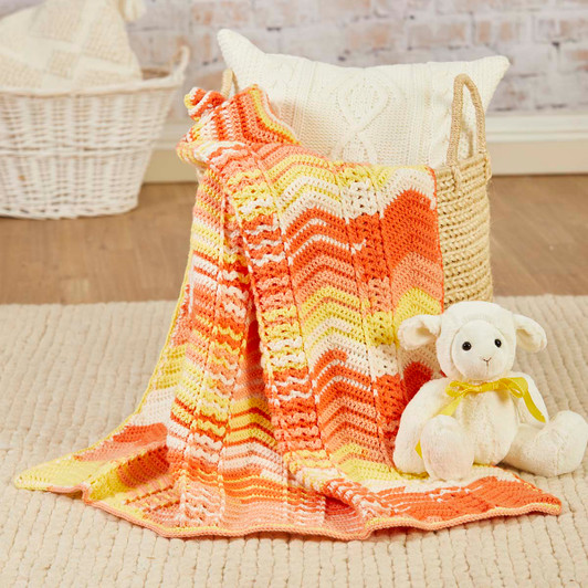 Herrschners Sleep Waves Baby Blanket Crochet Kit