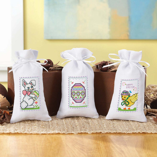 Herrschners Happy Easter Treat Bags Counted Cross Stitch Free Download