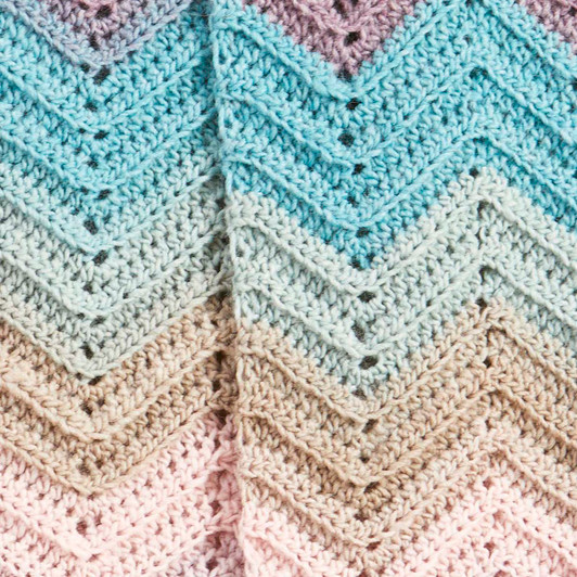 Herrschners Drift Away Ripple Throw Crochet Kit
