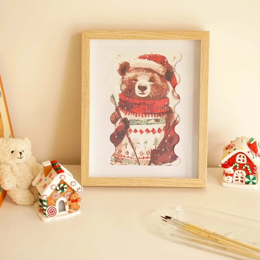 Winnie’s Picks Christmas Artist Bear Paint by Number Kit