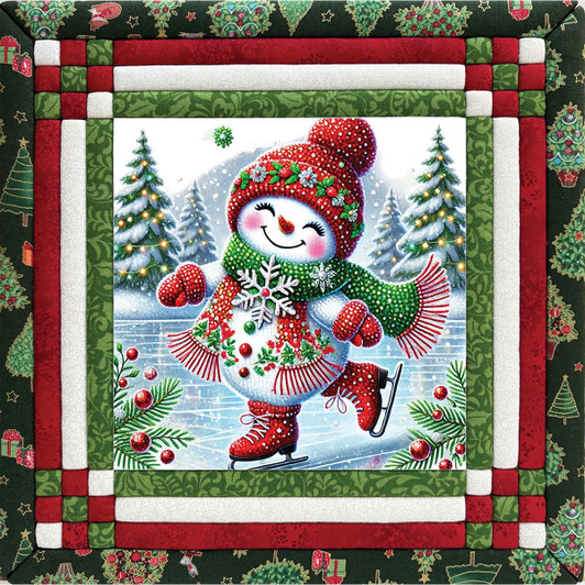 Quilt Magic Snowlady Skater No-Sew Quilt Kit