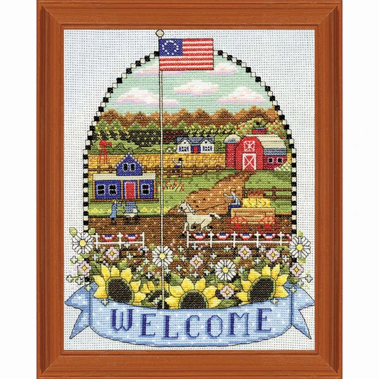 Design Works Farmhouse Welcome CCS Counted Cross-Stitch Kit