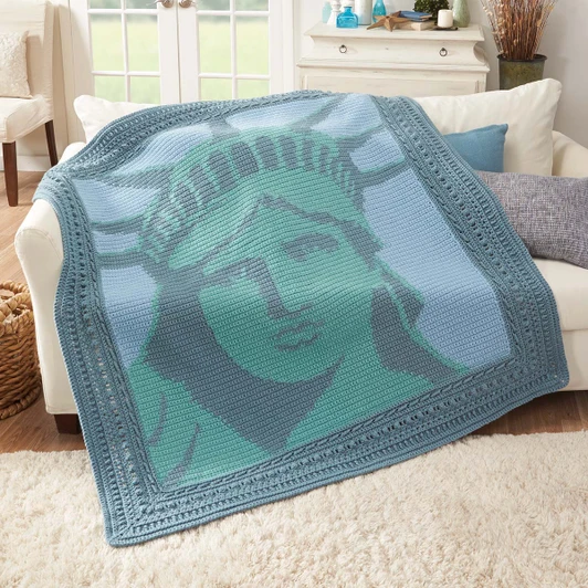 Herrschners Lady Liberty Throw Crochet Kit