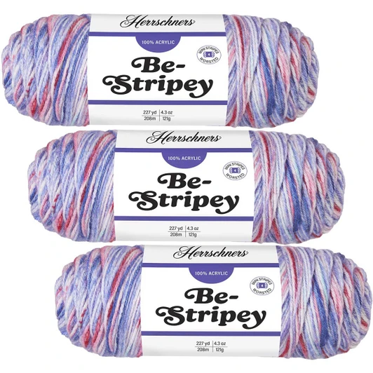 Herrschners Be-Stripey-Bag of 3 Yarn Pack
