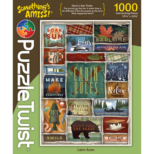 Puzzle Twist  Cabin Rules Jigsaw Puzzle