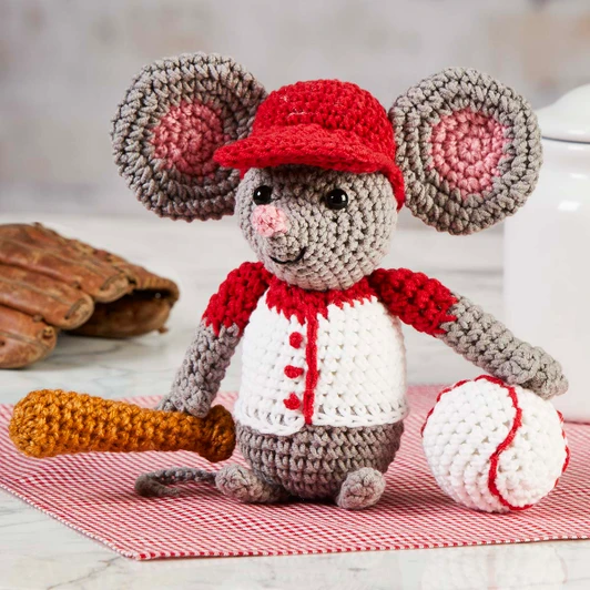 Herrschners Mousey Slugger Crochet Kit