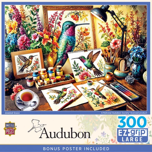 Masterpieces Puzzle Co Audubon - Jeweled Grace Jigsaw Puzzle