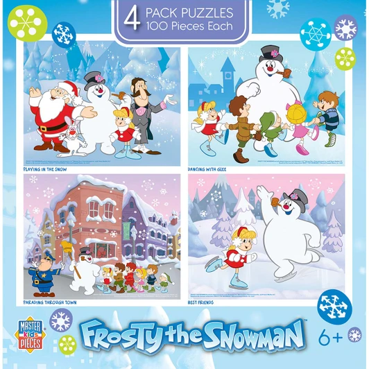 Masterpieces Puzzle Co Frosty the Snowman 4-Pack Jigsaw Puzzle