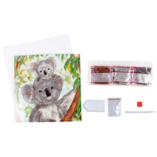 Craft Buddy Koala Cuddles Card Diamond Painting