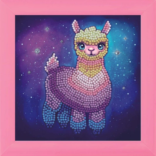 Craft Buddy Rainbow Llama Frameable Diamond Painting