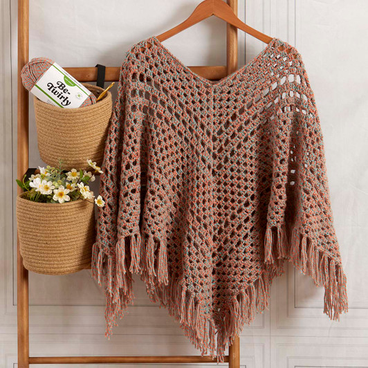 Herrschners Twisted Breeze Poncho Crochet Kit