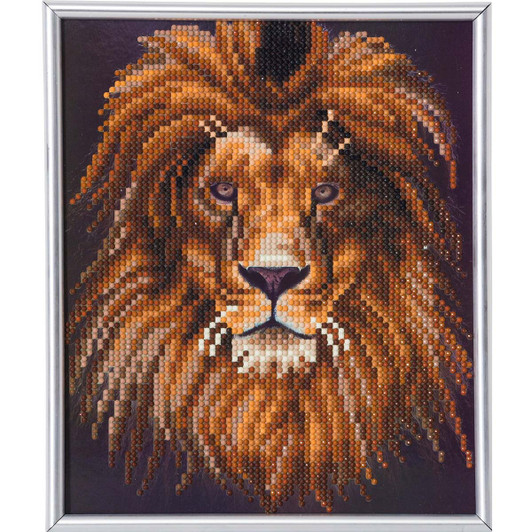 Craft Buddy Lion White Frame Diamond Painting