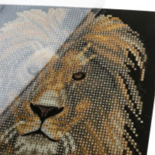 Craft Buddy Lion White Frame Diamond Painting