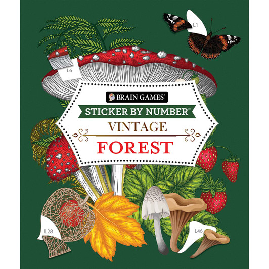 Brain Games Vintage Forest Sticker by Number