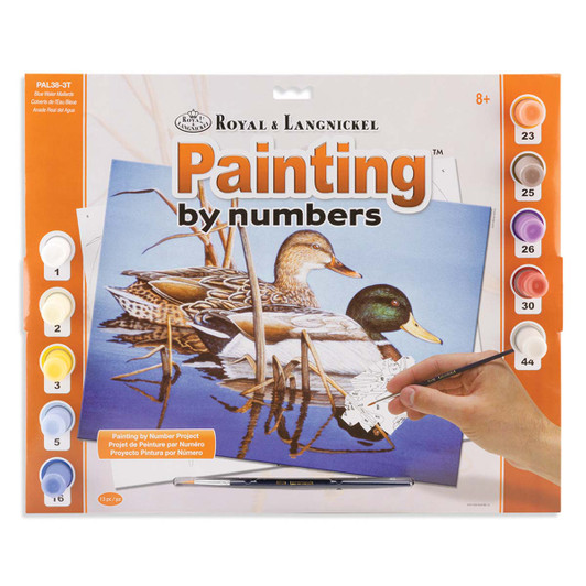 Royal Brush Blue Water Mallards Paint by Number Kit