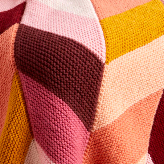 Herrschners Modern Muse Chevron Throw Knit Kit