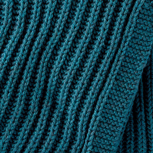 Bernat Squishy Fisherman's Rib Stitch Blanket Knit Kit