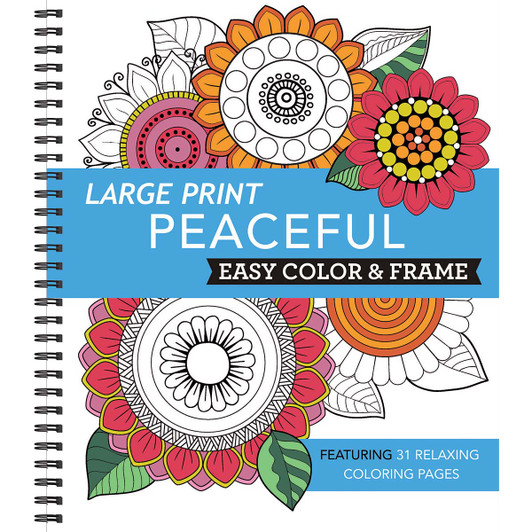 Brain Games Large Print Peaceful Coloring Book
