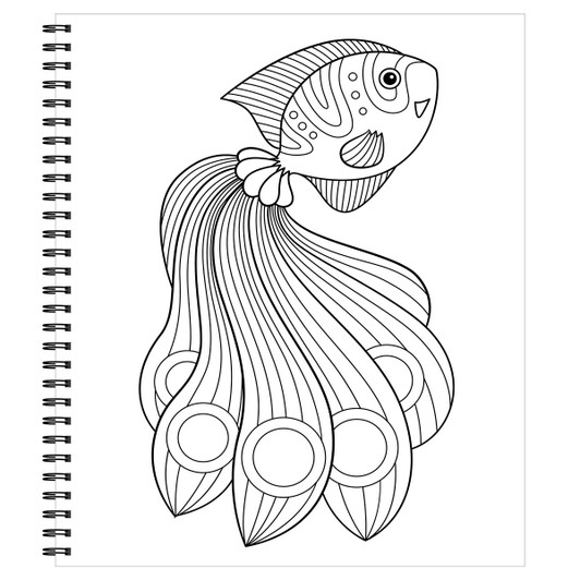 Brain Games Large Print Under the Sea Coloring Book
