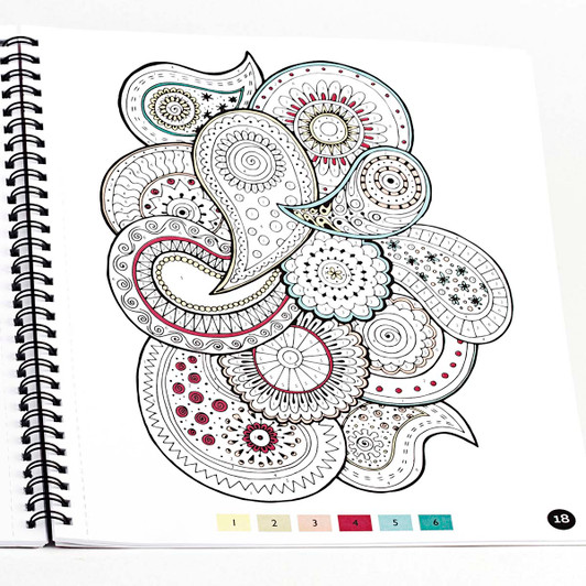 Brain Games Stress Free Pink Color by Number Coloring Book