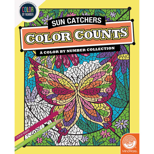 MindWare  Suncatchers Color by Number Coloring Book