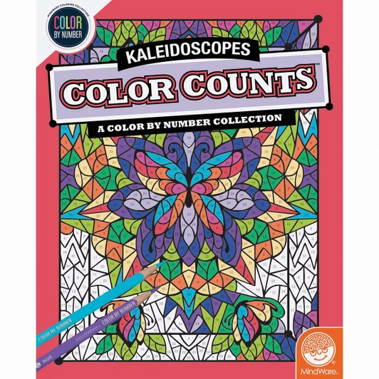 MindWare  Kaleidoscope Color by Number Coloring Book