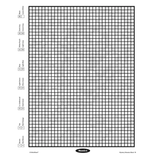 MindWare  Mystery Mosaics # 19 Color by Number Coloring Book