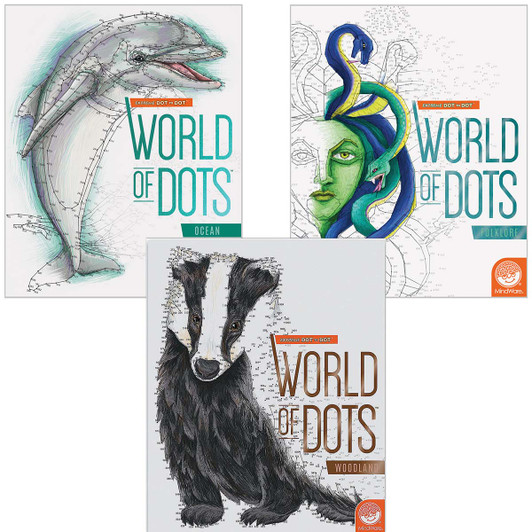 MindWare  Woodland, Ocean, & Folklore Dot to Dot , Set of 3 Book