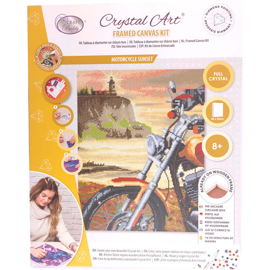 Craft Buddy Motorcycle Sunset Diamond Painting