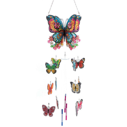 Crystal Art Butterfly Wind Chime Diamond Painting