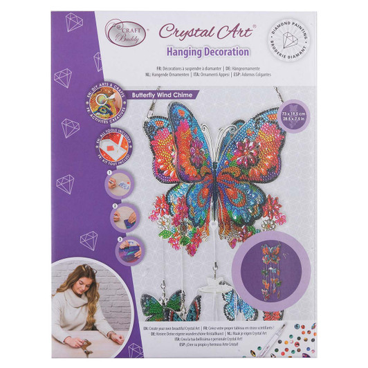 Crystal Art Butterfly Wind Chime Diamond Painting