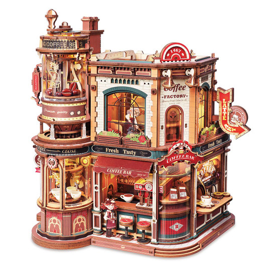 Robotime Dream Coffee Factory Model - Wood