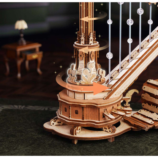 Robotime Magic Harp Music Box Model - Wood