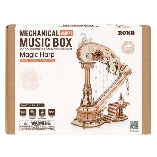 Robotime Magic Harp Music Box Model - Wood