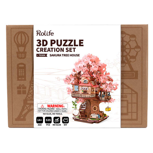Robotime Sakura Tree House Model - Wood