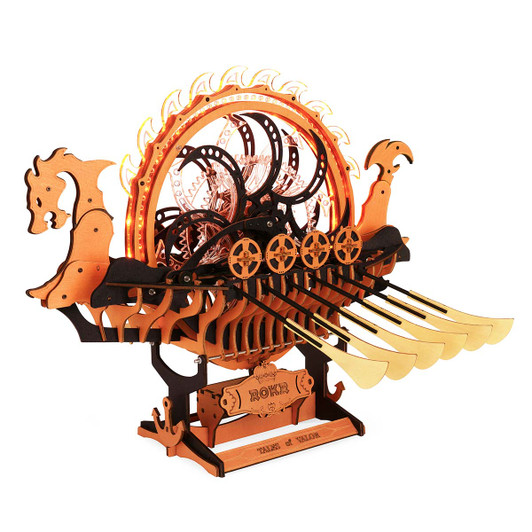 Robotime Viking Dragon Ship Model - Wood