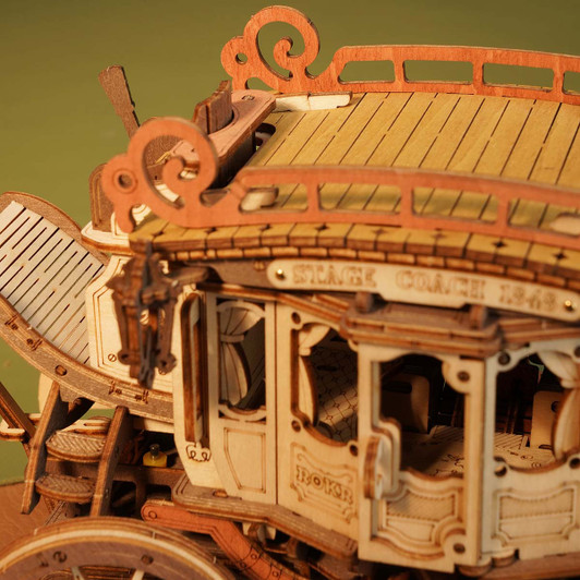 Robotime Stagecoach Music Box Model - Wood