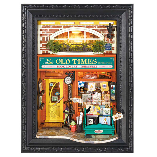 Robotime Old Times Bookstore Model - Wood