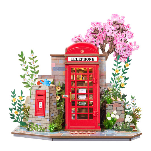 Robotime Blossom Book Booth Model - Wood