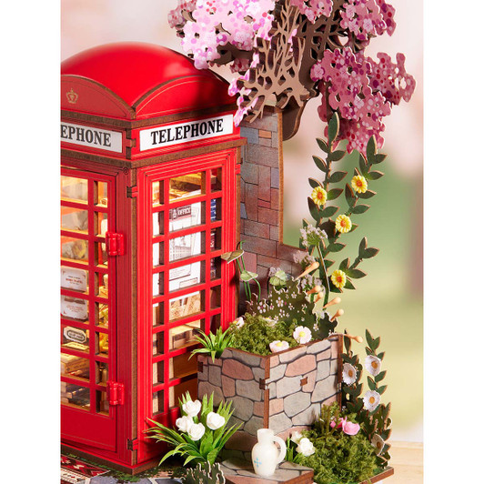 Robotime Blossom Book Booth Model - Wood