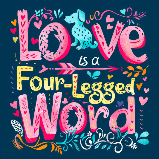 Diamond Art Club Love is a Four-Legged Word Diamond Painting