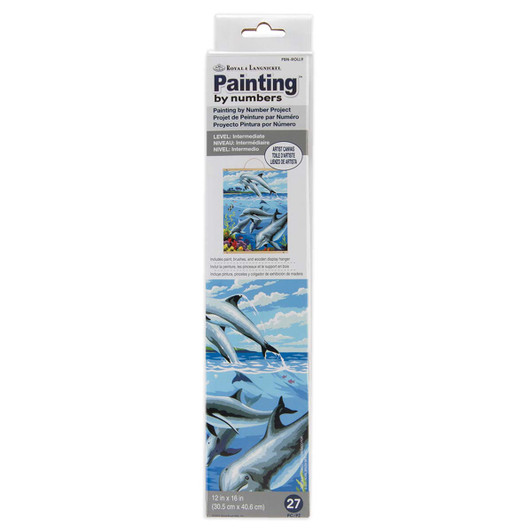Royal Brush Dolphin Scroll Paint by Number Kit