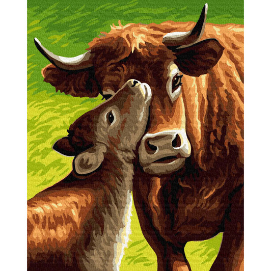 Adbrain Cow Mother's Care Paint by Number Kit
