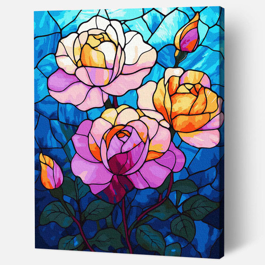 Adbrain Glass Petals Paint by Number Kit